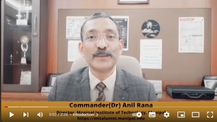 Message from Commander (Dr) Anil Rana, Director, MIT, Manipal